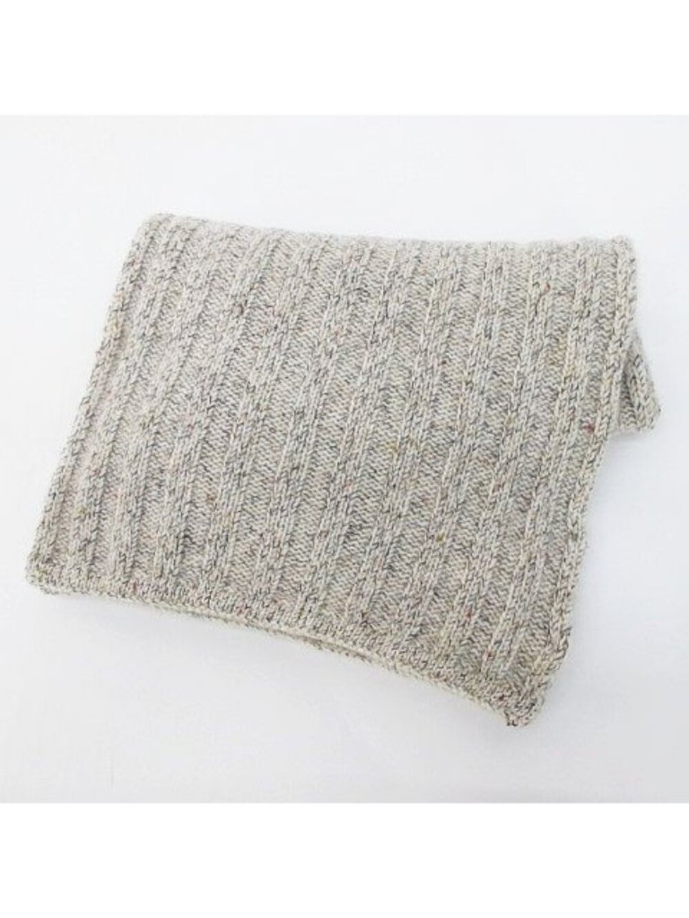 Brunello Cucinelli Cashmere Rib Knit Scarf S Beige Color Nep All Over Print